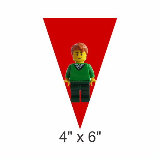 Lego Theme Birthday Party Triangle Flag Banner For Decoration