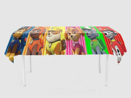 Paw Patrol Theme Birthday Cake Table Cover