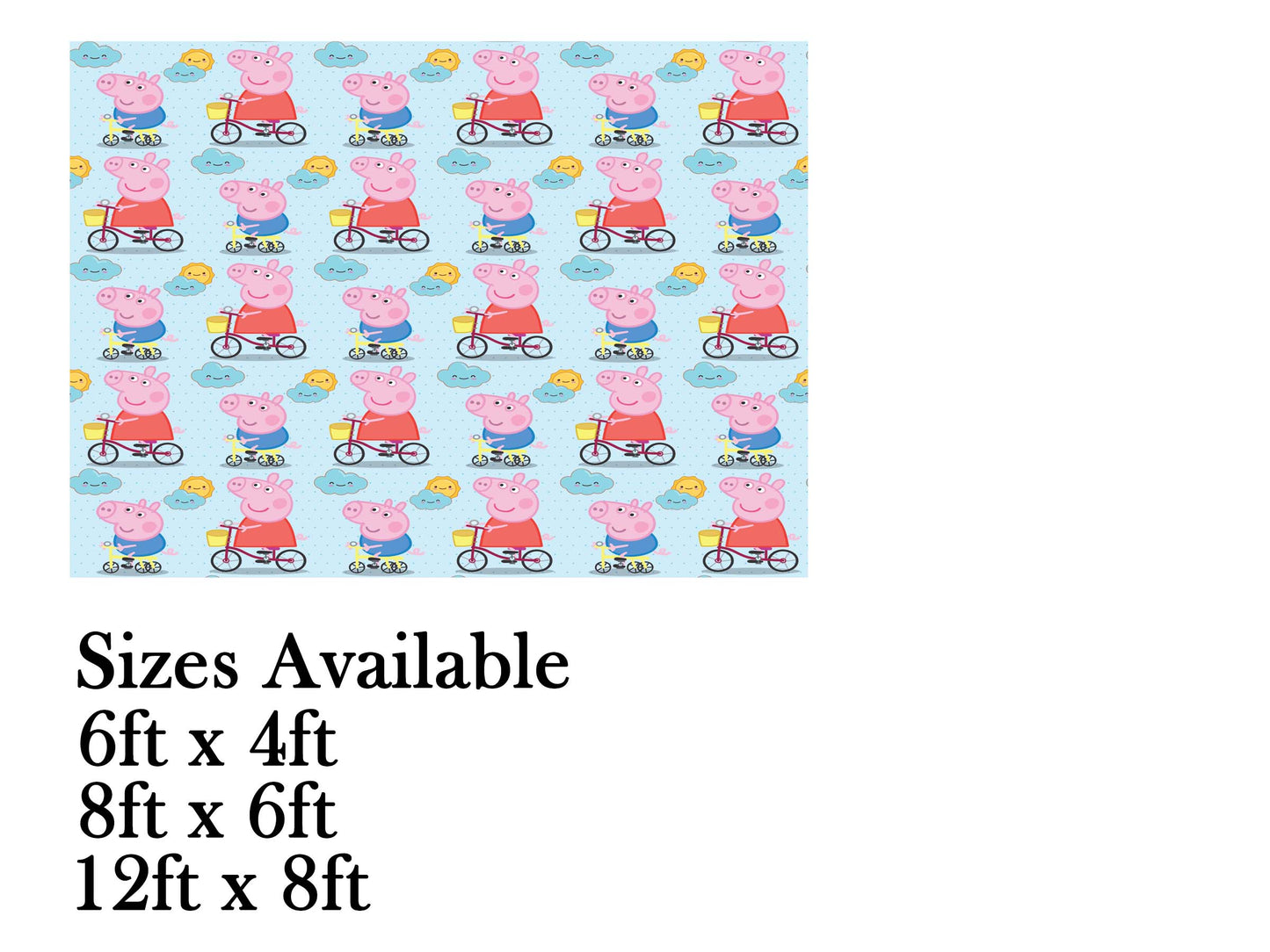 Peppa Pig Theme Birthday Cake Table Cover