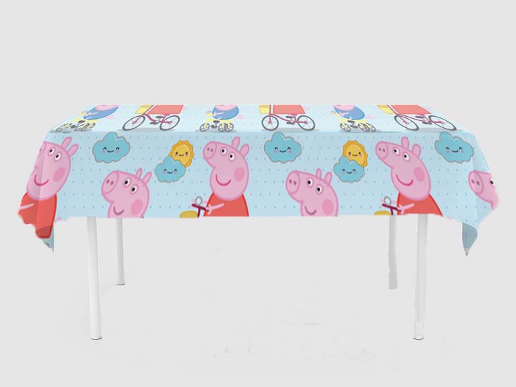 Peppa Pig Theme Birthday Cake Table Cover
