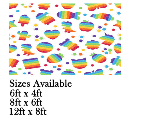 Pop It Theme Birthday Cake Table Cover