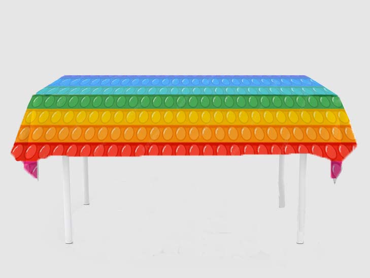 Pop It Theme Birthday Cake Table Cover