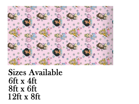 Princess Theme Birthday Cake Table Cover