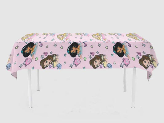 Princess Theme Birthday Cake Table Cover