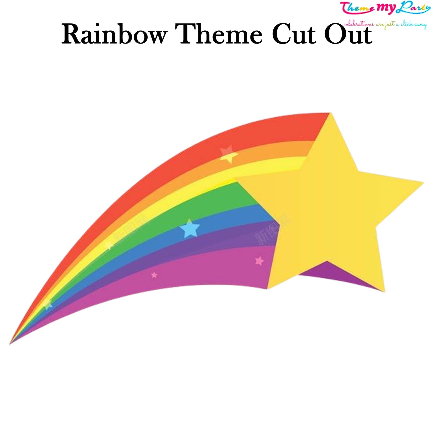 Rainbow Theme Birthday Party Cutout
