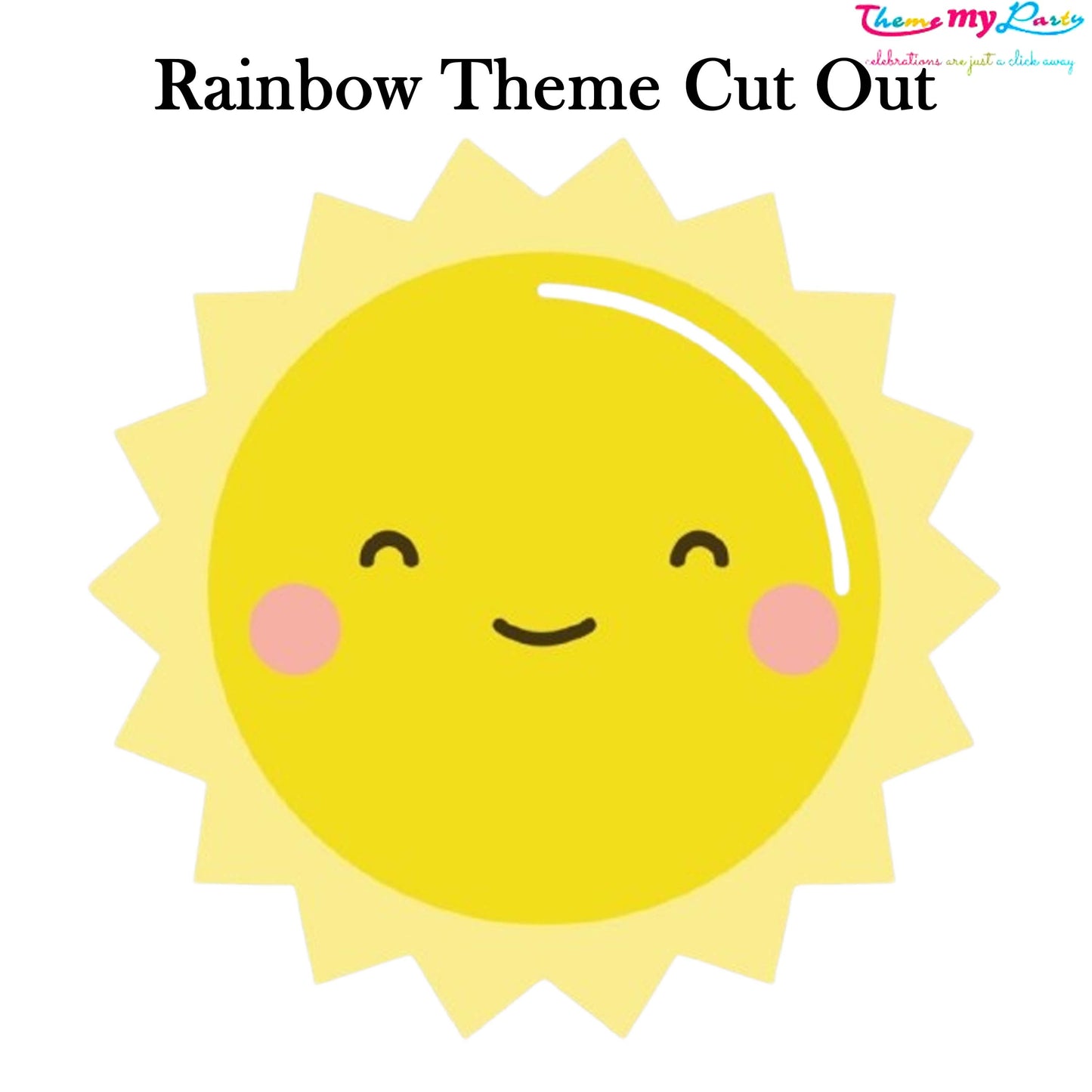 Rainbow Theme Birthday Party Cutout