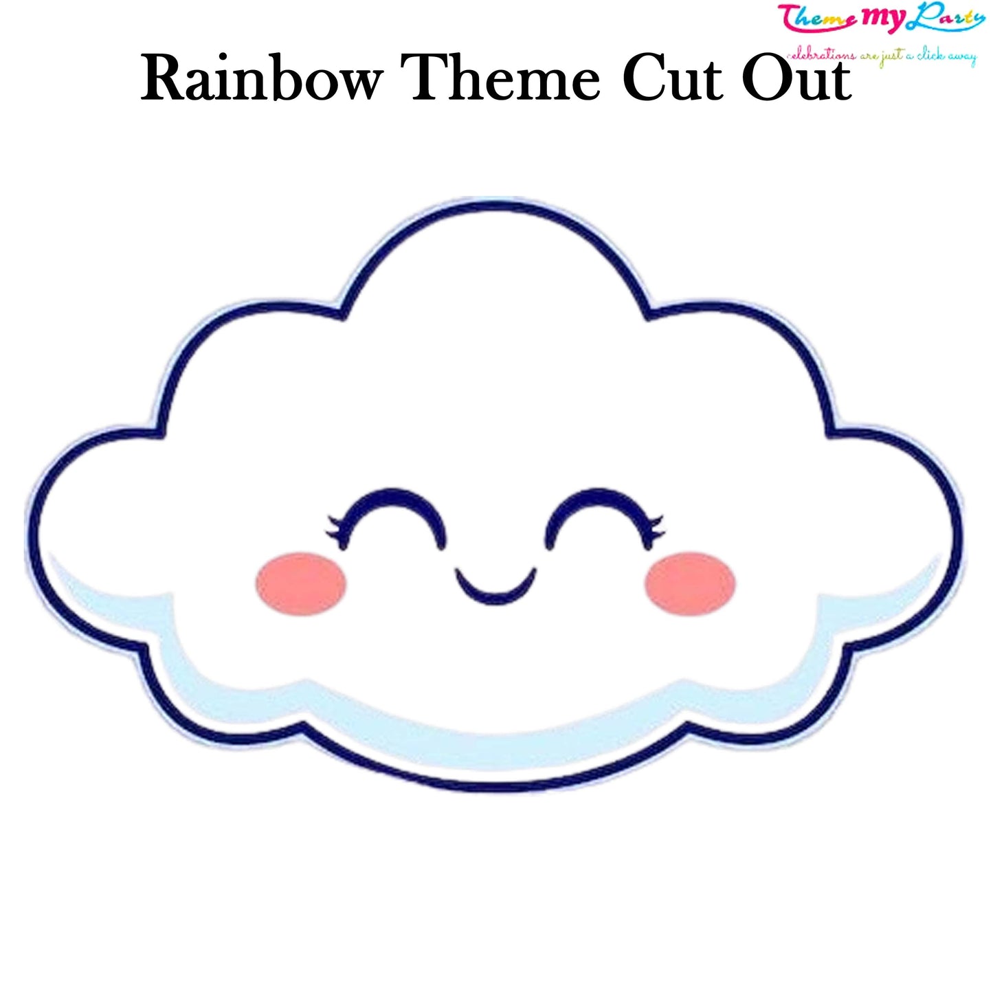 Rainbow Theme Birthday Party Cutout