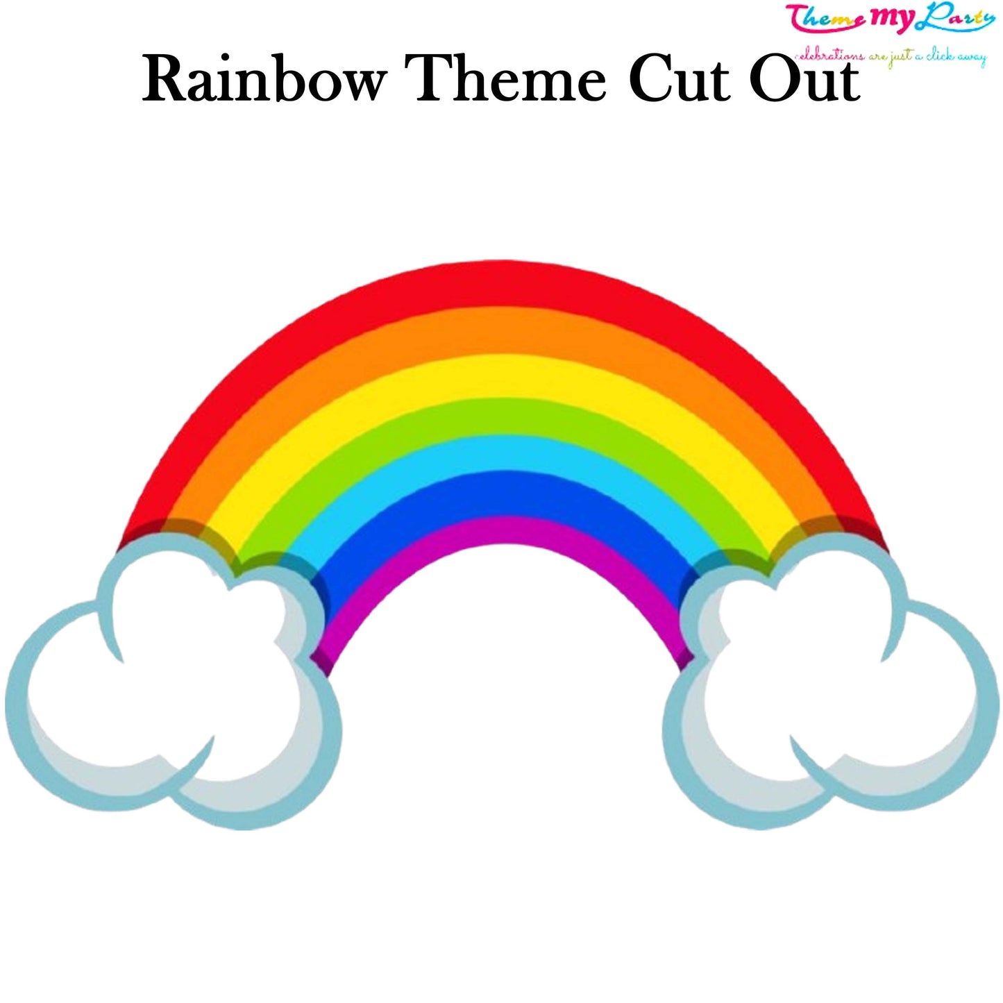 Rainbow Theme Birthday Party Cutout