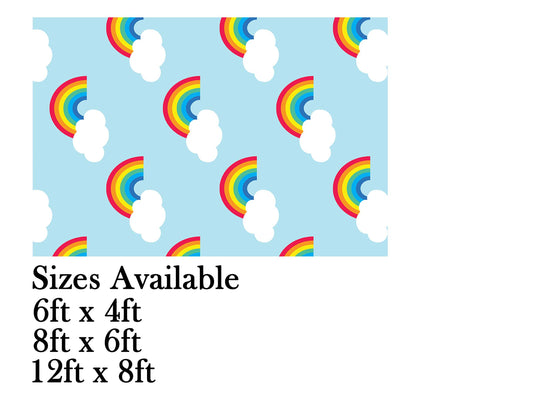 Rainbow Theme Birthday Cake Table Cover