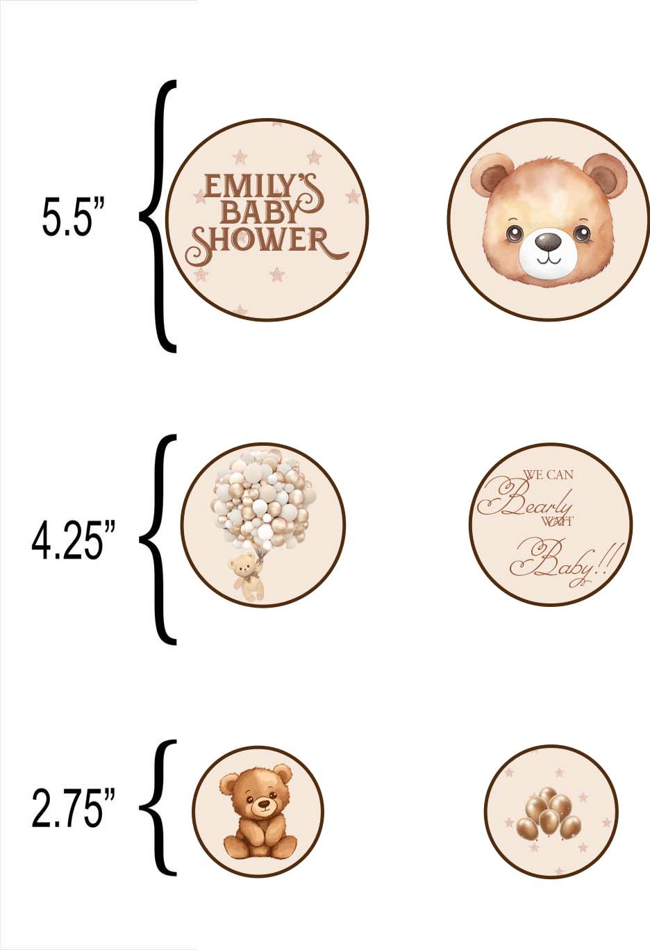 We Can Bearly Wait Theme Baby Shower Party Table Confetti for Decoration