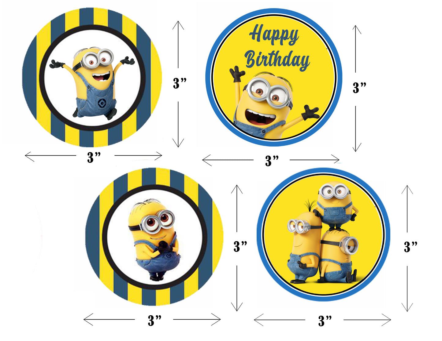 Minnion Theme Birthday Party Paper Decorative Straws