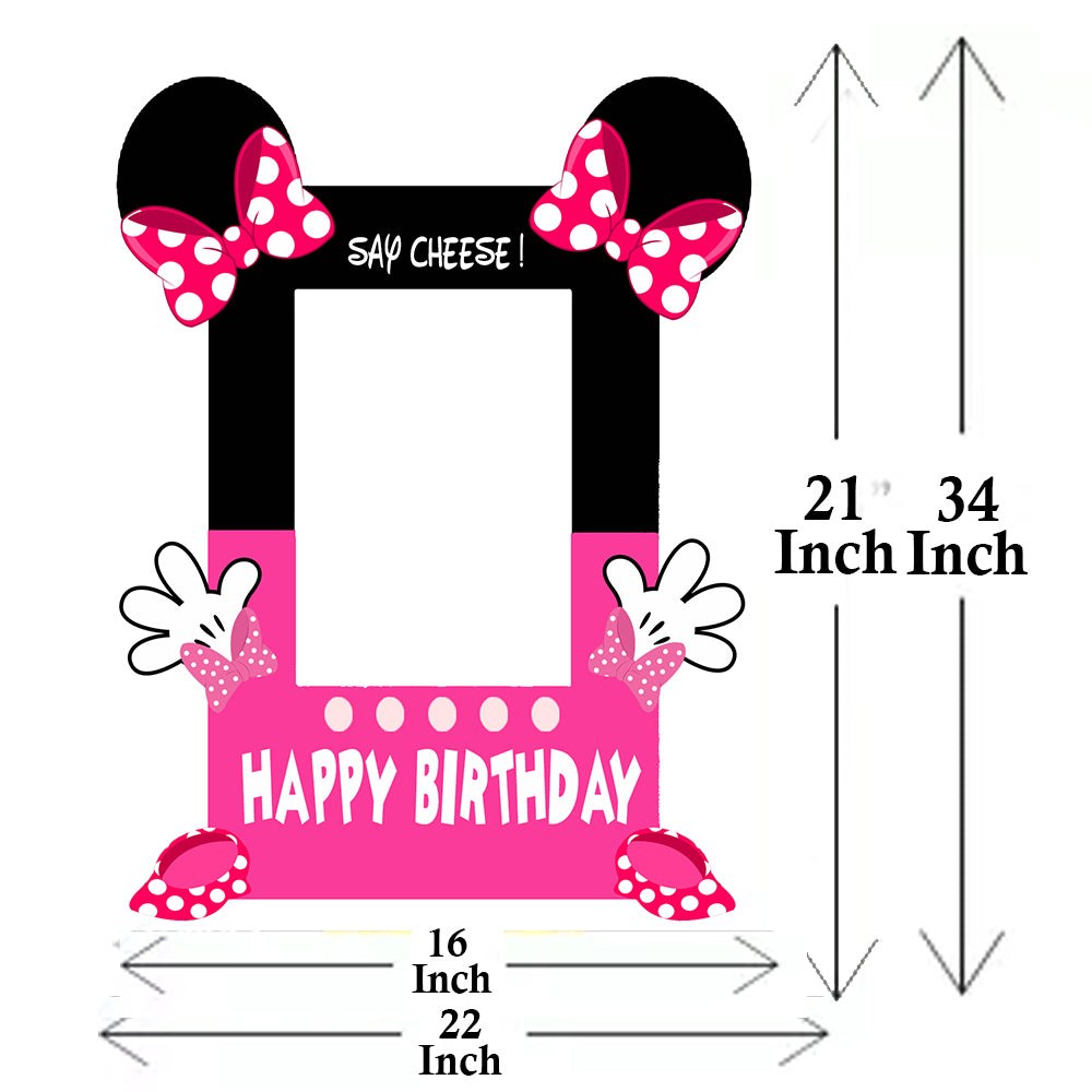 Minnie Theme Birthday Party Selfie Photo Booth Frame