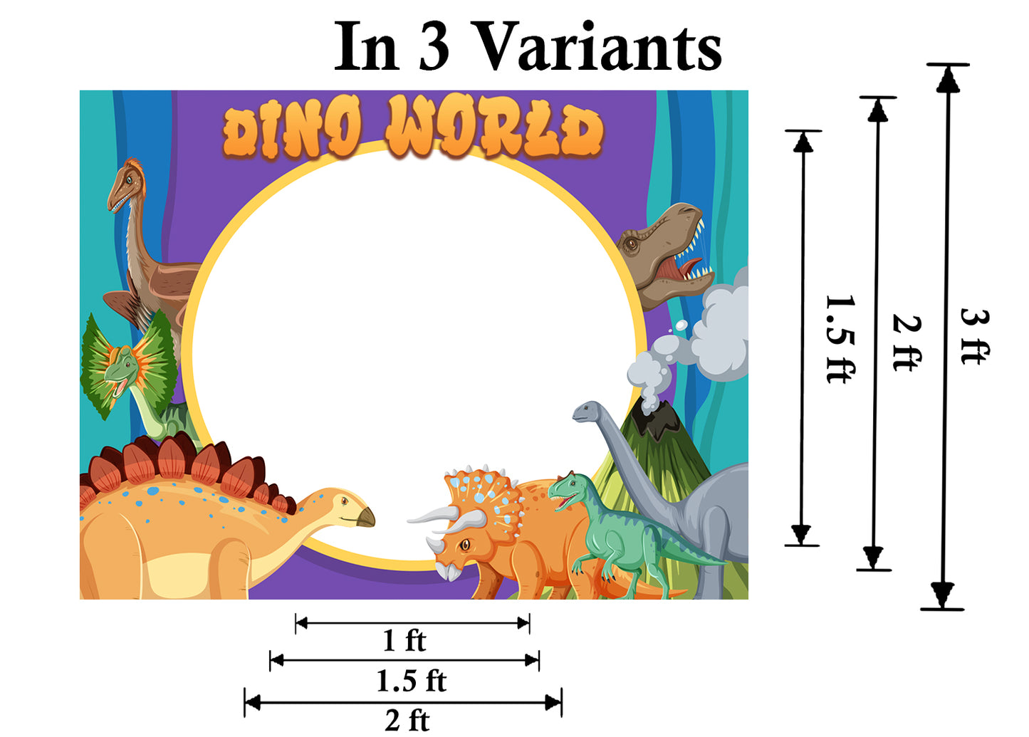DINOSAUR THEME BIRTHDAY PARTY SELFIE PHOTO BOOTH FRAME