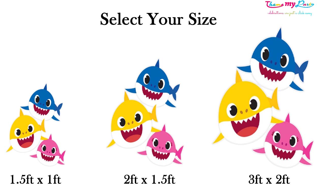 Baby Shark Theme Birthday Party Cutout