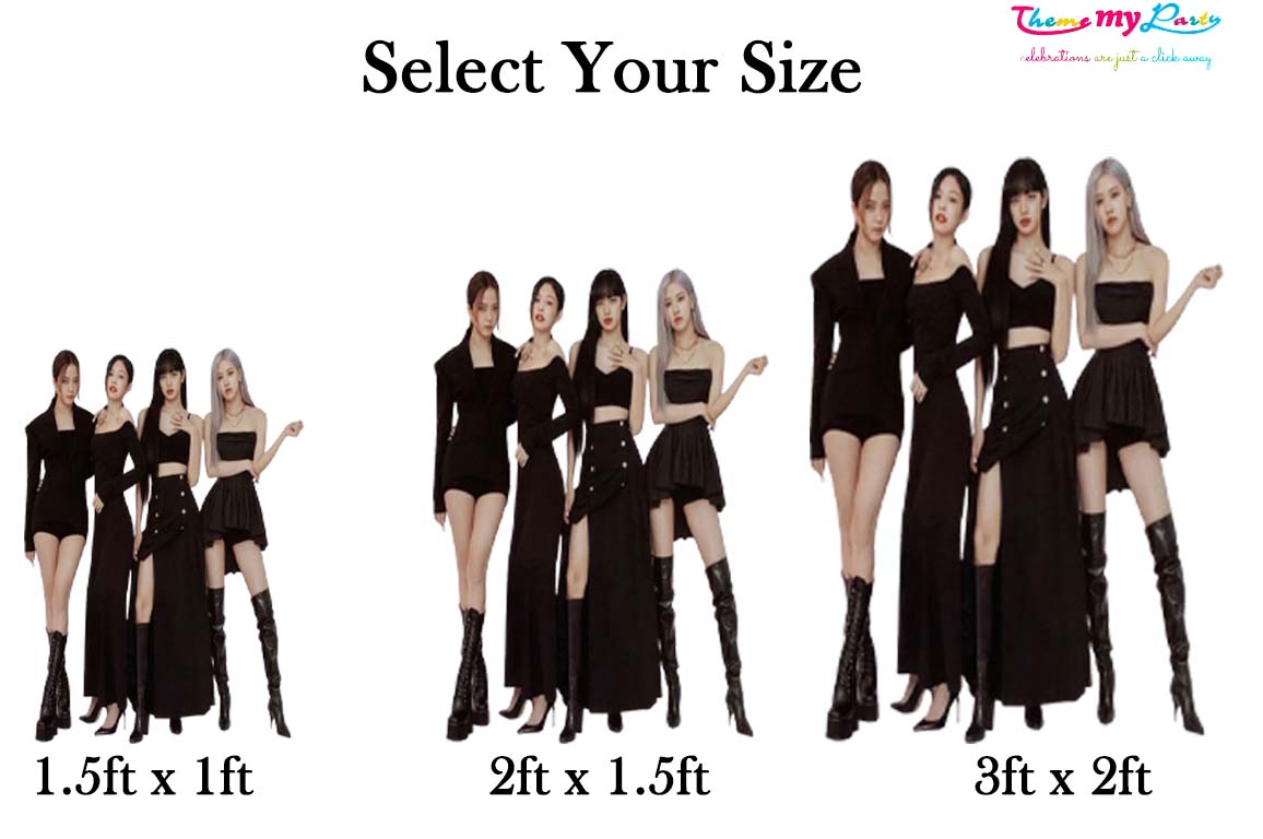 Black Pink Theme Birthday Party Cutout