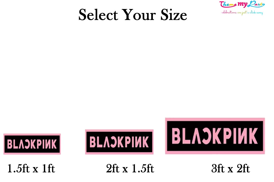 Black Pink Theme Birthday Party Cutout