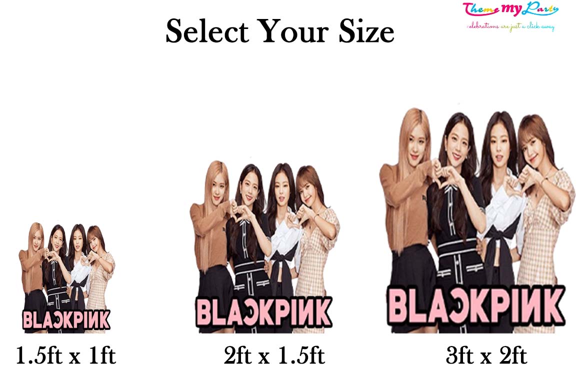 Black Pink Theme Birthday Party Cutout