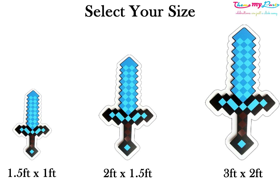 Minecraft Theme Birthday Party Cutout