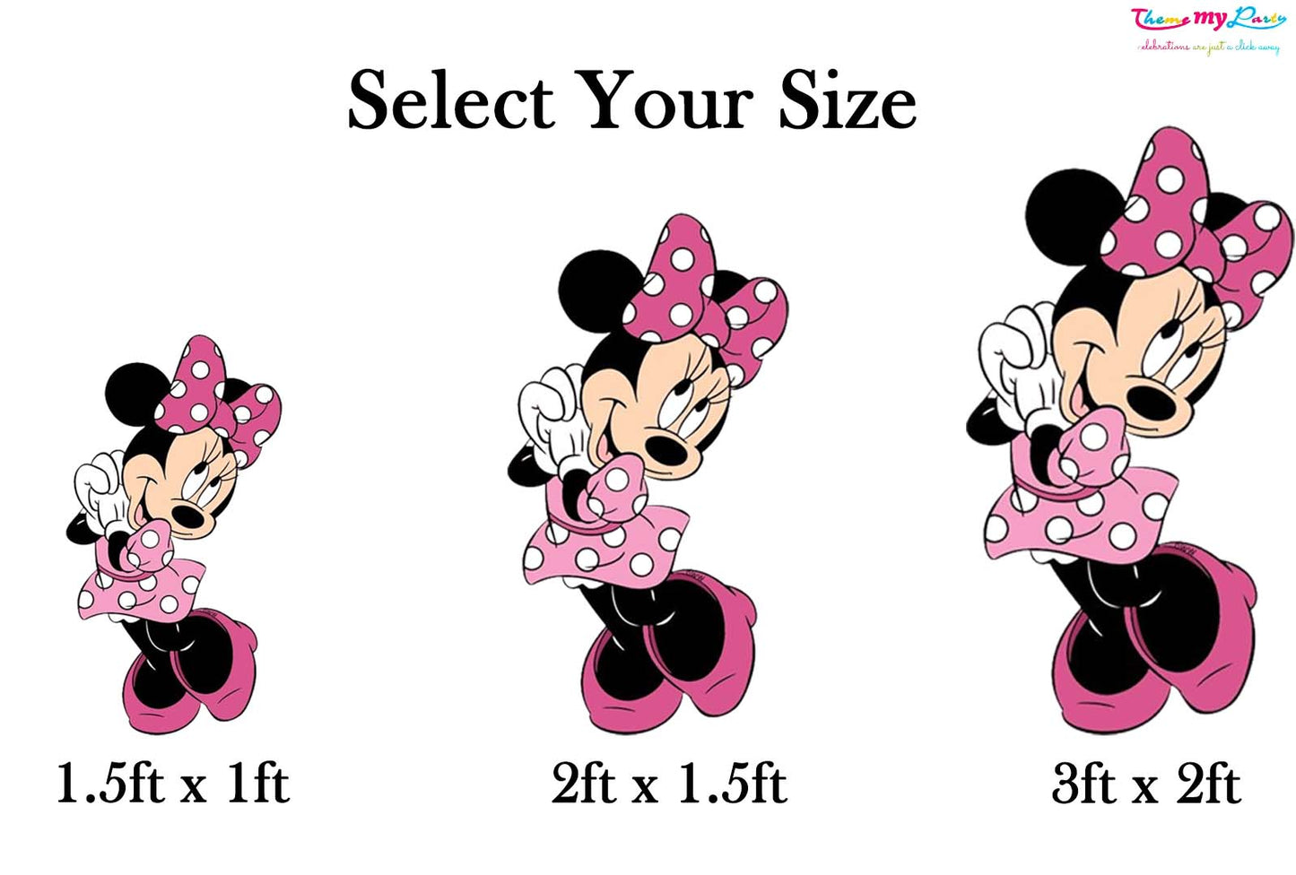 Minnie Theme Birthday Party Cutout