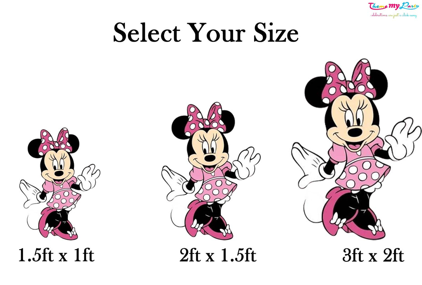 Minnie Theme Birthday Party Cutout