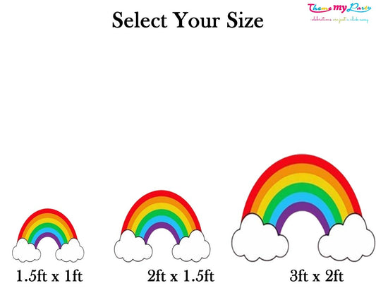 Rainbow Theme Birthday Party Cutout