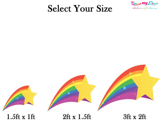 Rainbow Theme Birthday Party Cutout