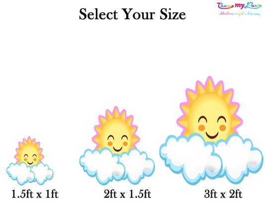 Rainbow Theme Birthday Party Cutout