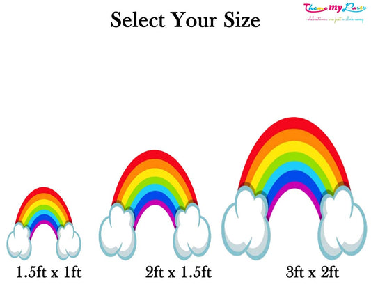 Rainbow Theme Birthday Party Cutout