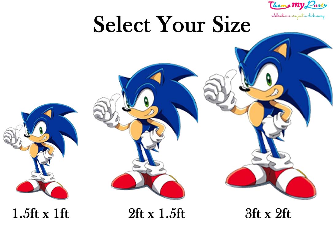 Sonic Theme Birthday Party Cutout