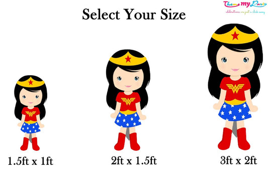 Super Girl Theme Birthday Party Cutout