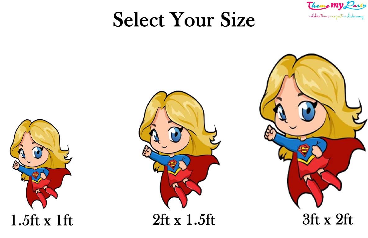 Super Girl Theme Birthday Party Cutout