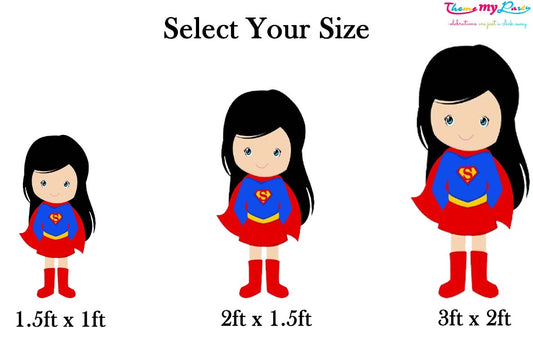 Super Girl Theme Birthday Party Cutout