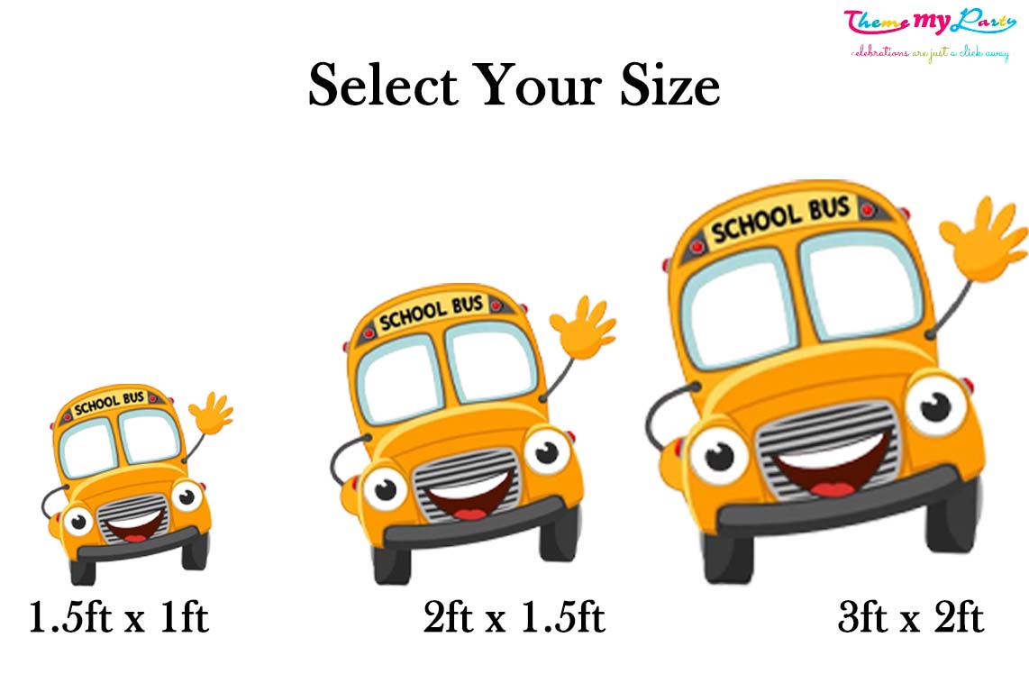 Wheel On The Bus Theme Birthday Party Cutout