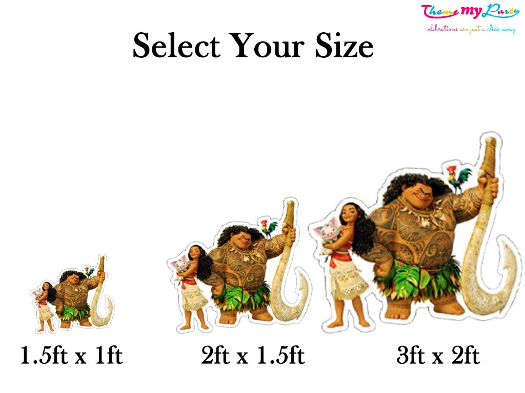 Moana Theme Birthday Party Cutout