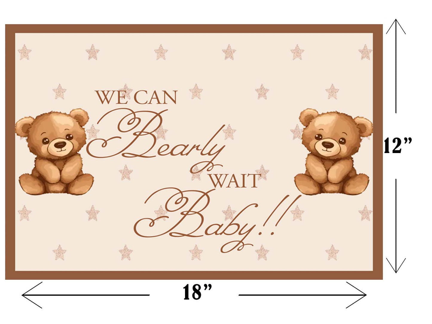 We Can Bearly Wait Baby Shower Table Mats for Decoration