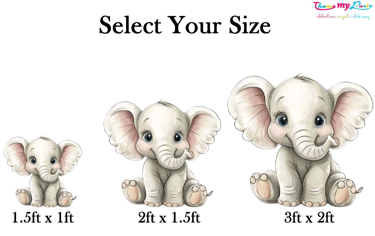 Baby Elephant Theme Birthday Party Cutout