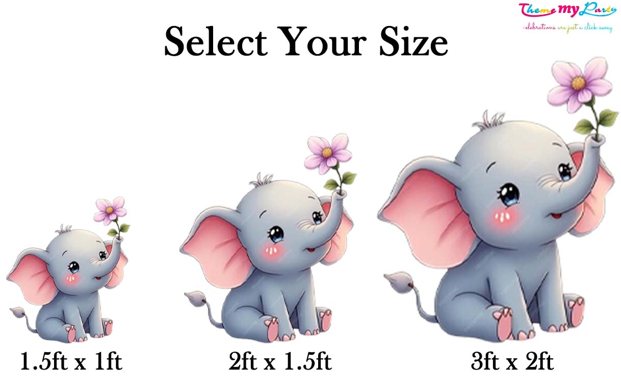 Baby Elephant Theme Birthday Party Cutout