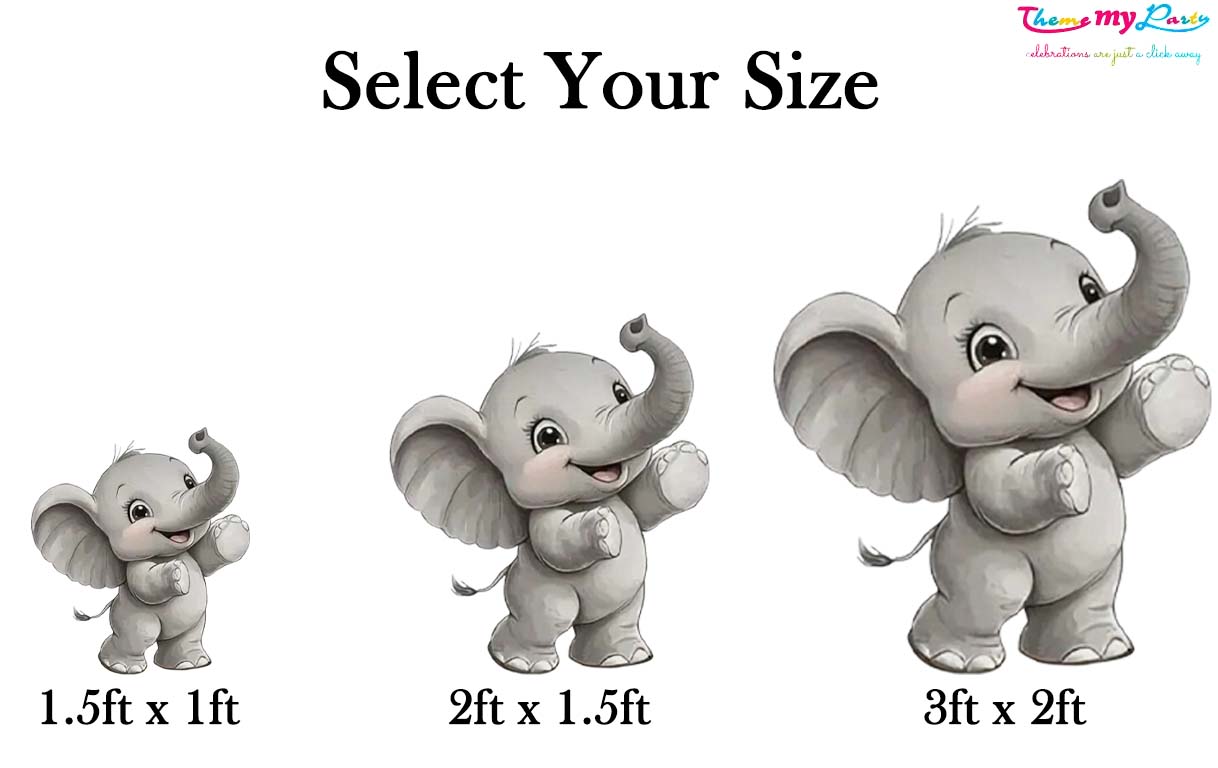 Baby Elephant Theme Birthday Party Cutout