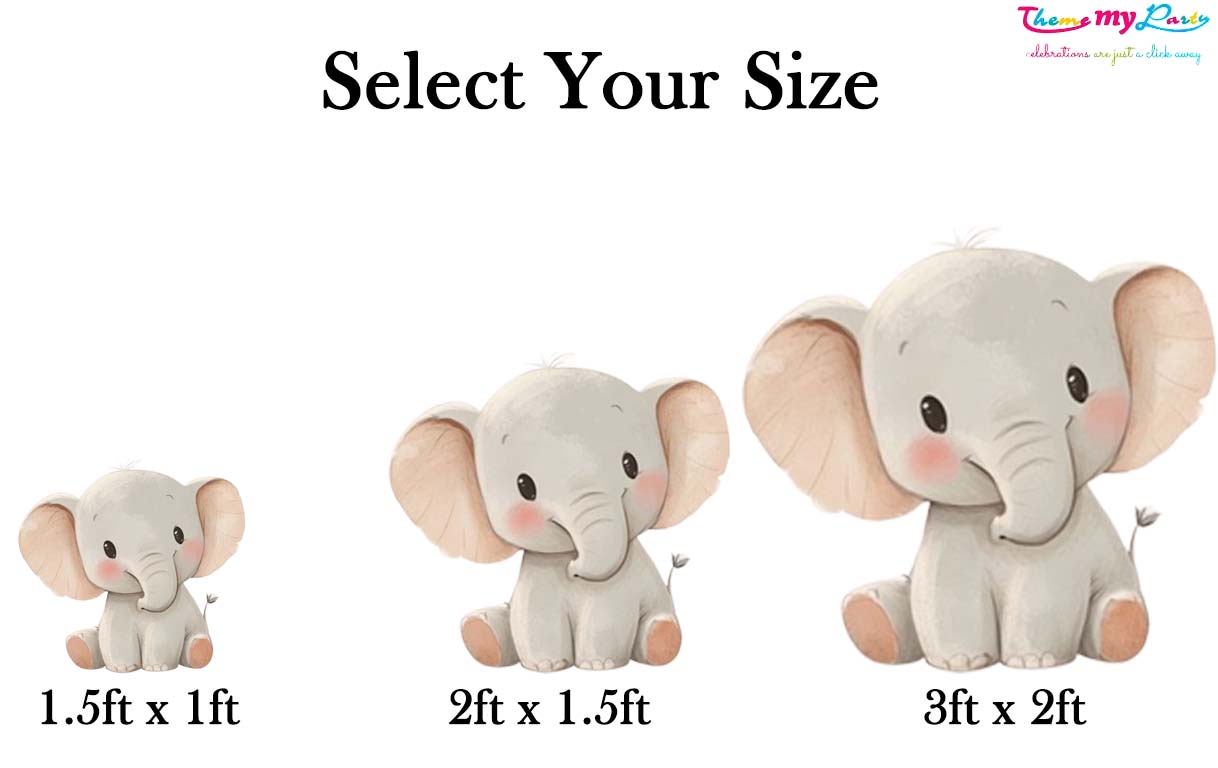 Baby Elephant Theme Birthday Party Cutout