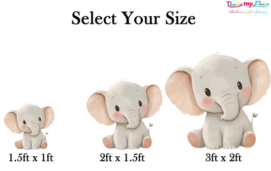 Baby Elephant Theme Birthday Party Cutout
