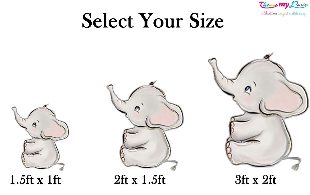 Baby Elephant Theme Birthday Party Cutout