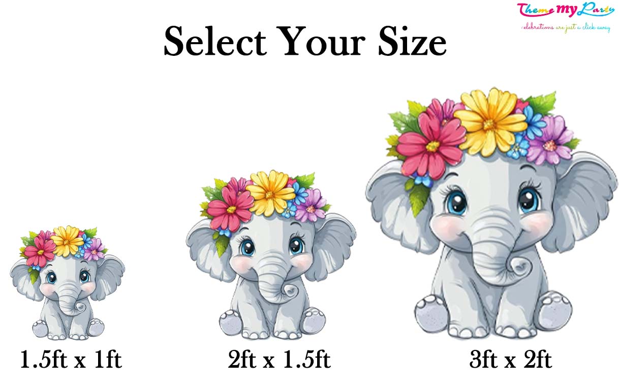 Baby Elephant Theme Birthday Party Cutout
