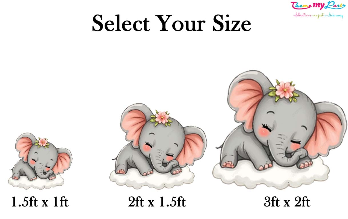 Baby Elephant Theme Birthday Party Cutout