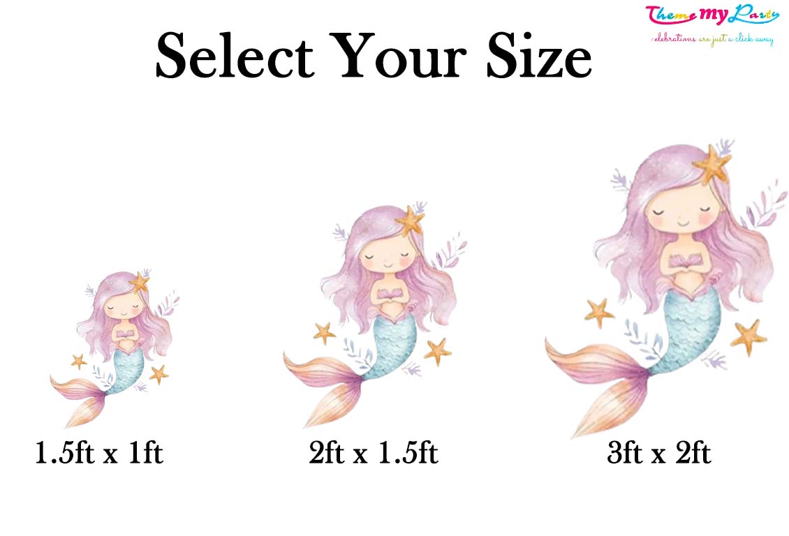 Mermaid Theme Birthday Party Cutout