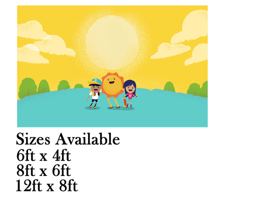 Sunshine Theme Birthday Cake Table Cover