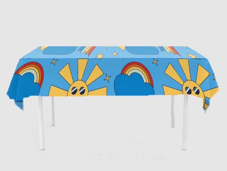 Sunshine Theme Birthday Cake Table Cover