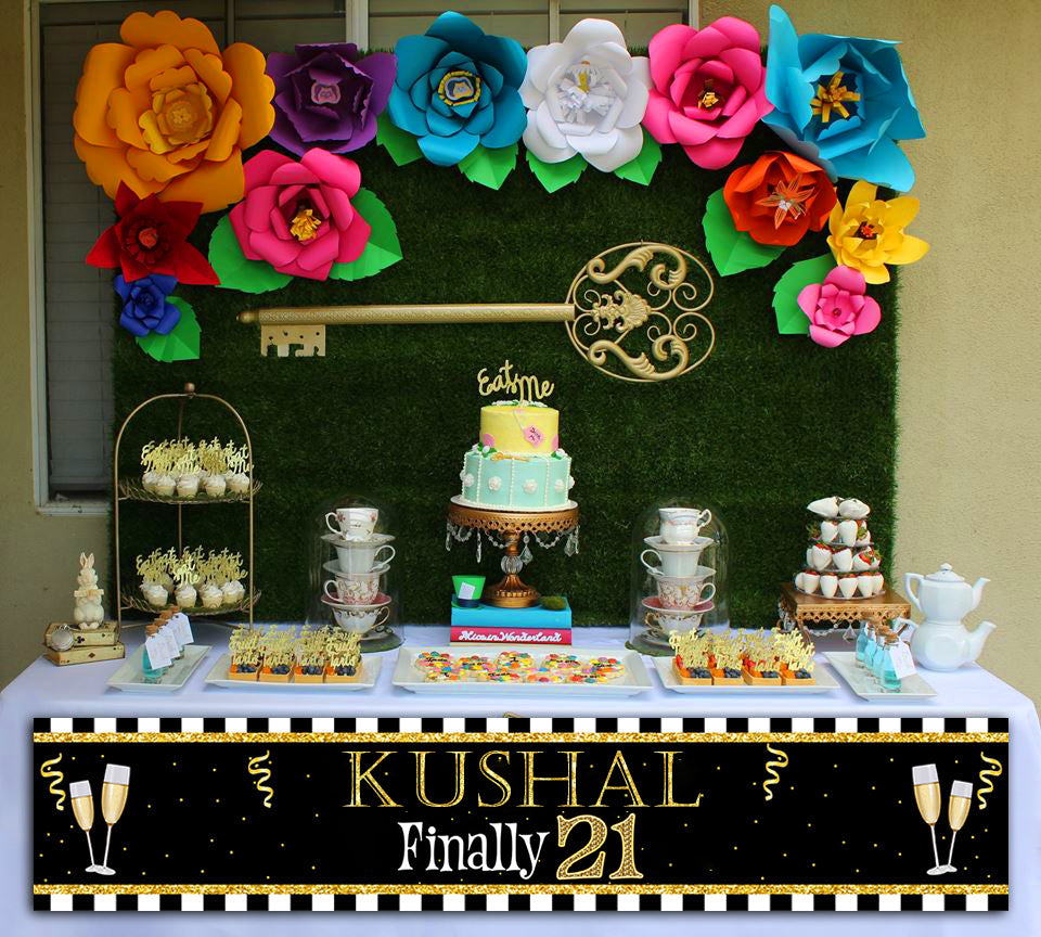 21st Birthday Long Banner for Decoration