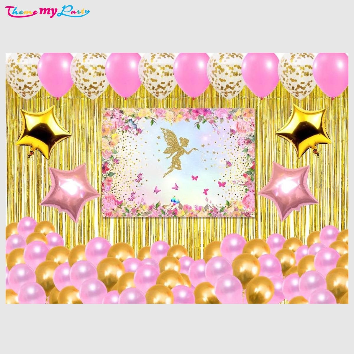 Butterflies & Fairies Theme Birthday Party Complete Party Set for Girls