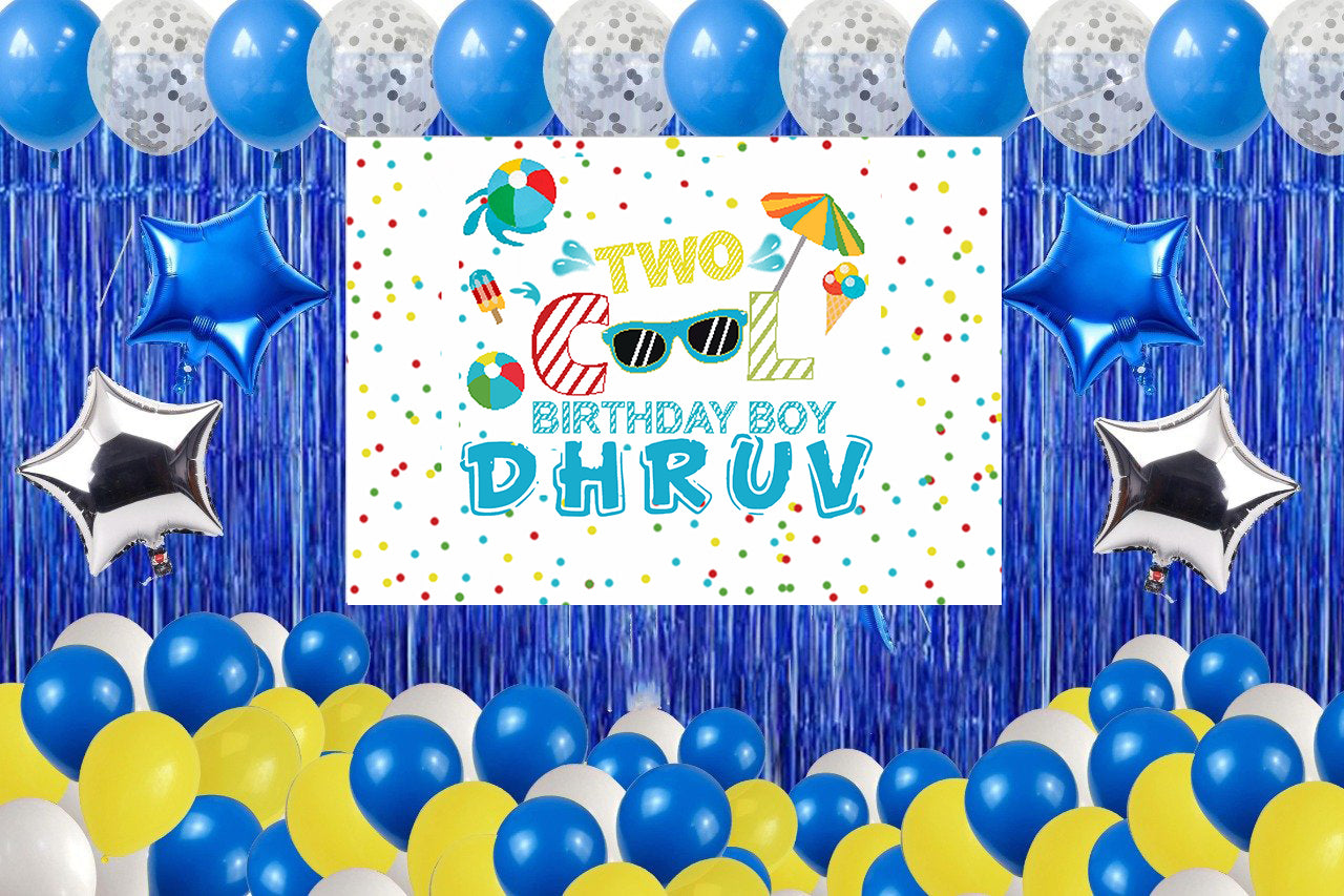 Two Cool Theme Birthday Party Complete Decoration Kit