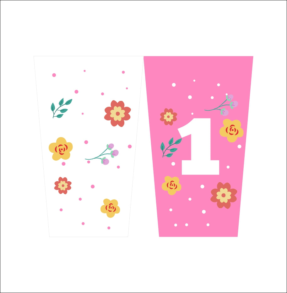 Wild One Girls Birthday Theme Popcorn Box (Pack Of 10)